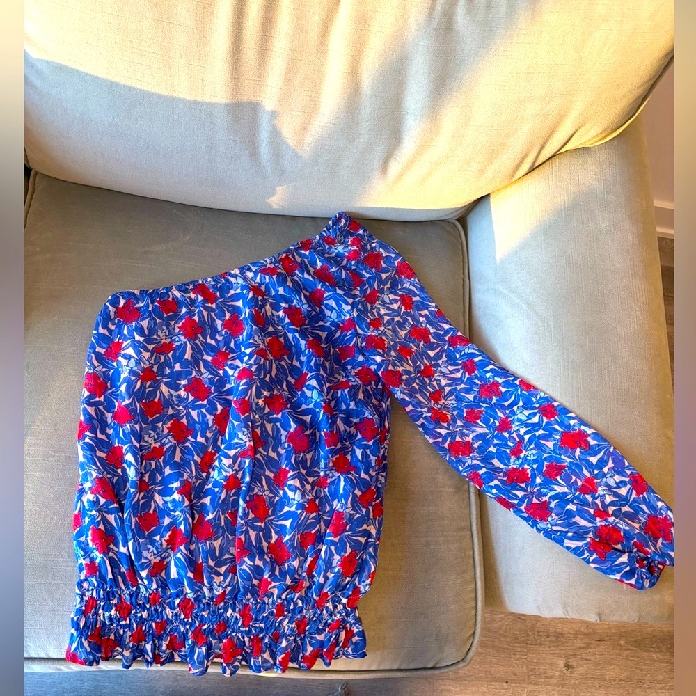 Lucky Brand Blue Floral Top